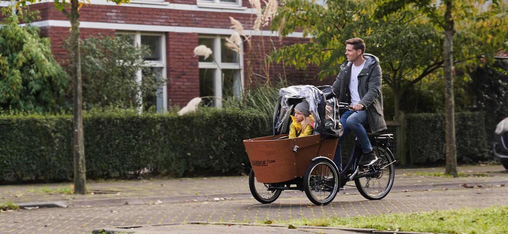 Protection de pluie pour vélo cargo Babboe City